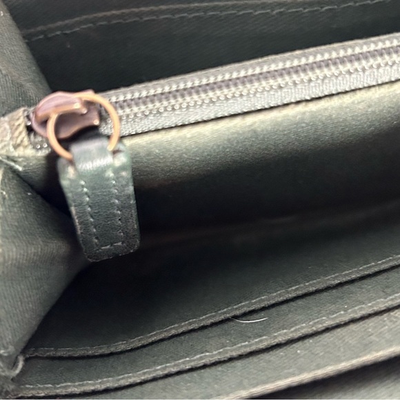 Fossil Wallet Full Zip Forest Green Leather - Picture 9 of 13